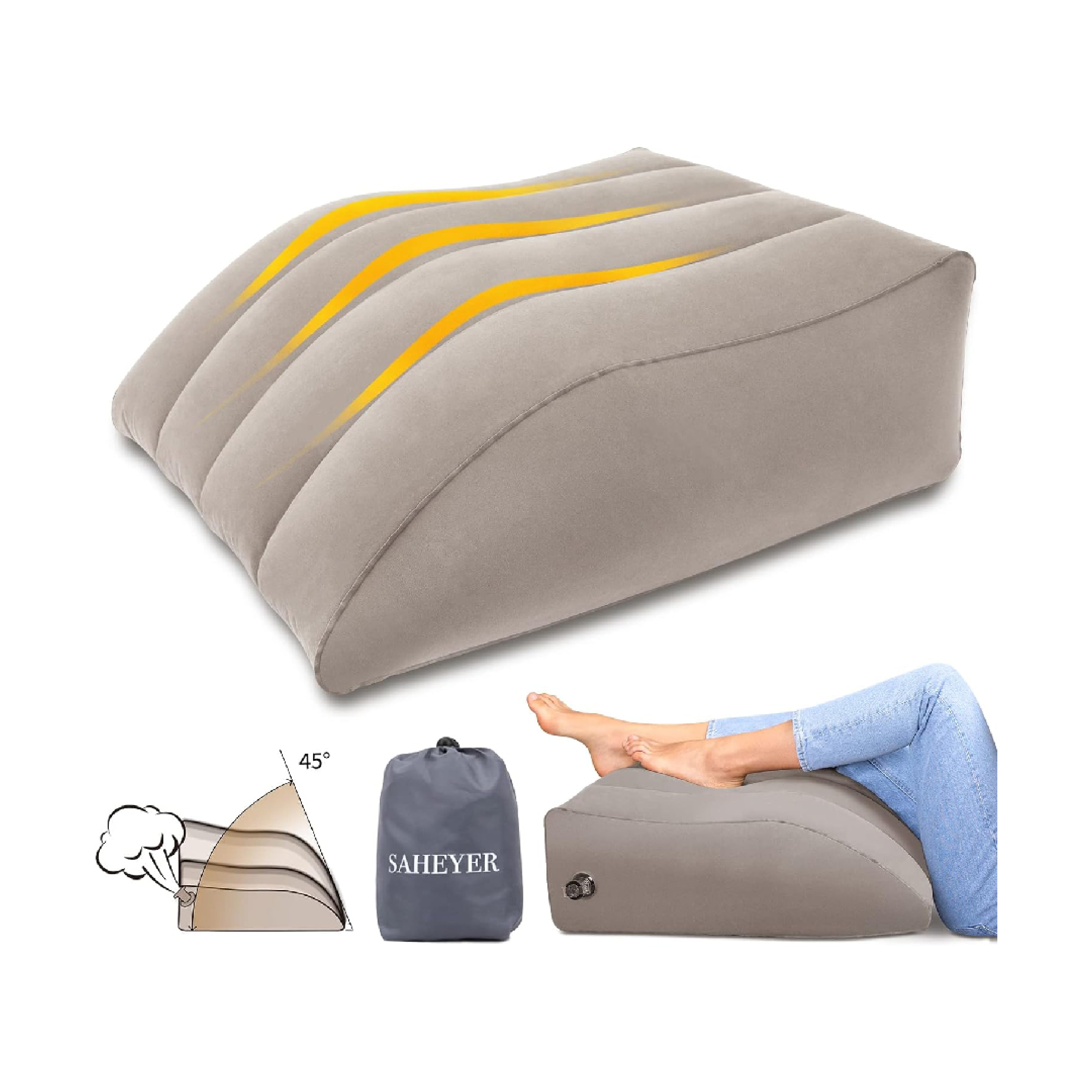 inflatable leg elevation pillow